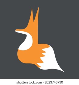 Logo of red fox in graffiti style. EPS 10