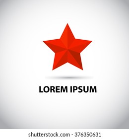 Logo red star. Vector