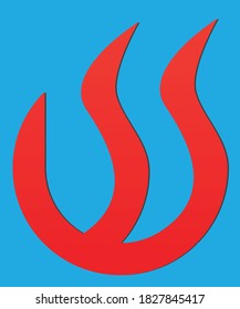 The logo in red symbolizes courage and the shape of the logo is shaped like a fire, which means a fire of enthusiasm for a company that uses this logo which is very well suited for industry and techno