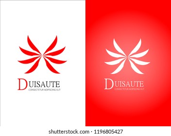 Logo red wing and company design,on gray ,White ,red background,Creative art vector eps 10