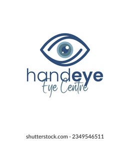 El logo representa ojos y manos. Muy adecuado para el uso del logotipo de cuidado ocular.