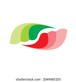 a logo resembling a fan image or resembling a stack of goose feathers. can be used for company or association symbols