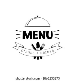 Logo of the restaurant or cafe menu. Isolated on a white background.
