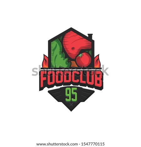 Logo for a restaurant, cafe, or organization named Food Club.