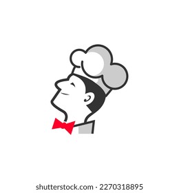 Logo de un restaurante llamado chef culinario 