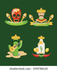 Logo restaurant cinco de mayo mexican chili mascot vector, Cinco de mayo emblem design with hand drawn vector image, Cinco de mayo mexican holiday retro sketch icons vectors, festival poster cinco.