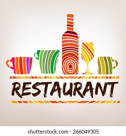 Logo Restaurant Concept Crafts Red