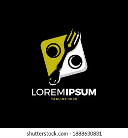 Logo restaurant with cutlery, A spoon and fork vector illustration
