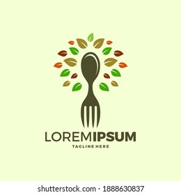 Logo restaurant with cutlery, A spoon and fork vector illustration
