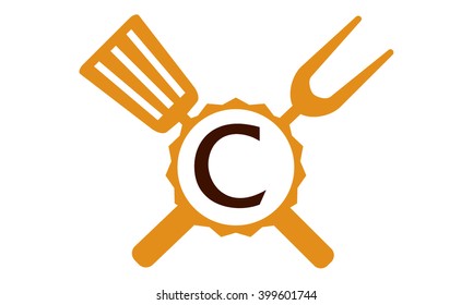 Logo Restaurant Letter C