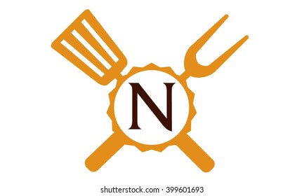 Logo Restaurant Letter N