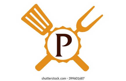 Logo Restaurant Letter P