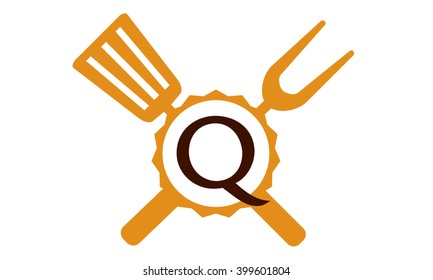 Logo Restaurant Letter Q