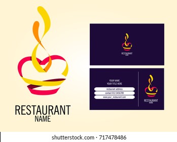 logo restaurant and name card