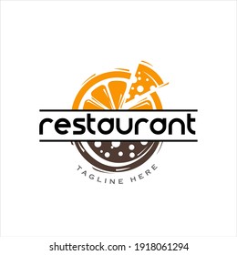 Logo Restaurant pizza, Food and Drink, vector illustration