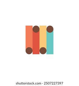 Logo retro board line unique design with blank background