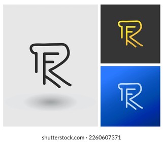 Logo RF Letter shape monogram style