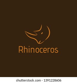 logo of rhino with simple and elegant style