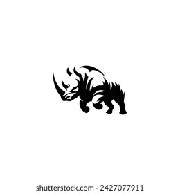 Logo Rhino Simple Vector On white background