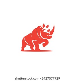 Logo Rhino Simple Vector On white background