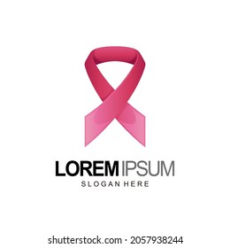 plantilla de listado de logotipo SIDA estilo de color rojo 3d