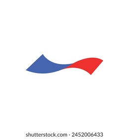 Logo ribbon minimalist with blank background