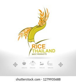 Logo Rice for Packaging Design Concept Thailand Style