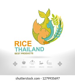 Logo Rice for Packaging Design Concept Thailand Style