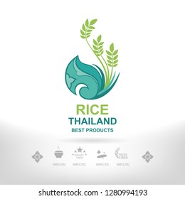 Logo Rice for Packaging Design Concept Thailand Style