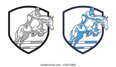 Logo riders on horseback