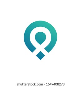 logo right here icon element template design