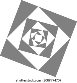The logo is a right triangle for the Pythagorean theorem, rotated and reduced, resembling a flower. Resembling Batik. Geometry in Mathematics.