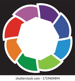 Vector de ilustración de diseño conceptual de anillo de logotipo