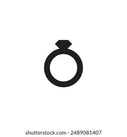 Logo Ring Juwel einfaches Design mit leerem Hintergrund
