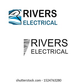 logo with the river, logo with water
