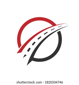 logotipo de la carretera. Ilustración vectorial simple para un icono, logotipo o logotipo. Estilo plano aislado en un fondo blanco
