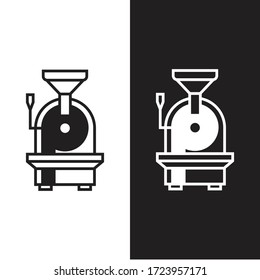 Roasterio de logo del café con estilo carta P