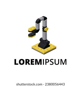 Logo with a robot hand for printing and design. Vector illustration. - Powered by Shutterstock - Get 15% off with code: PIKWIZARD15
