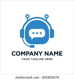 Diseño sencillo de la tecnología de robots con logotipo