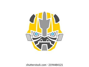 Logo Robot Vector Head Bee Yellow Vector