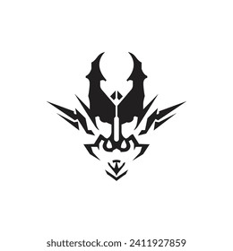 Logo-Roboter Vektor-Kopfmaske Premium-Vektor