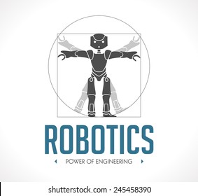 Logo - robotics - The Vitruvian Man - Da Vinci 