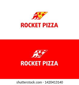 The logo rocket pizza for pizza