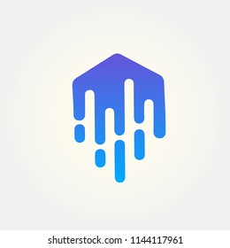 logo rocket vector, unique icon rocket template, abstract vector illustration