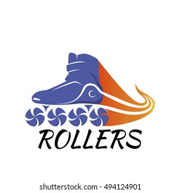 Logo roller skating. vector illustration