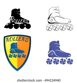 Logo roller skating. vector illustration