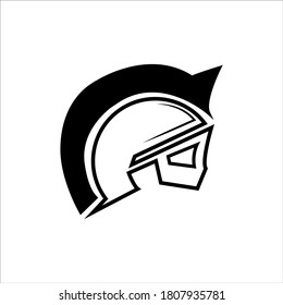 logo roman helmet  with minimal concept design