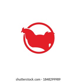 logo rooster icon templet vector