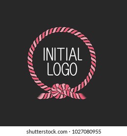 Logo rope line belt bond world sea emblem modern