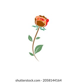logo rose flower for decoration